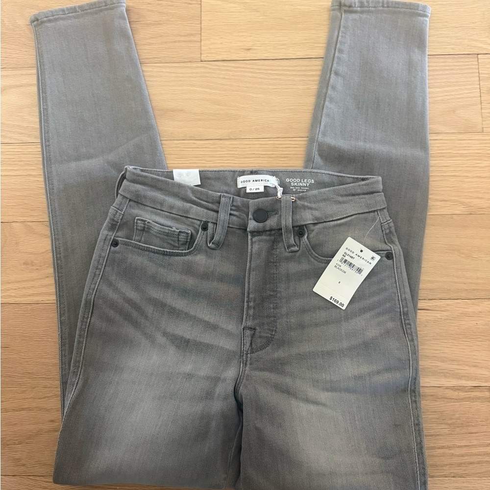 Good American Good Legs Skinny Jeans – Size 0 / 25 – Gray
